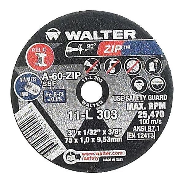 Picture of Walter Abrasive 4 X 1/32Thk X 5/8 60G Typ1 A/O C/O Whl Wheel